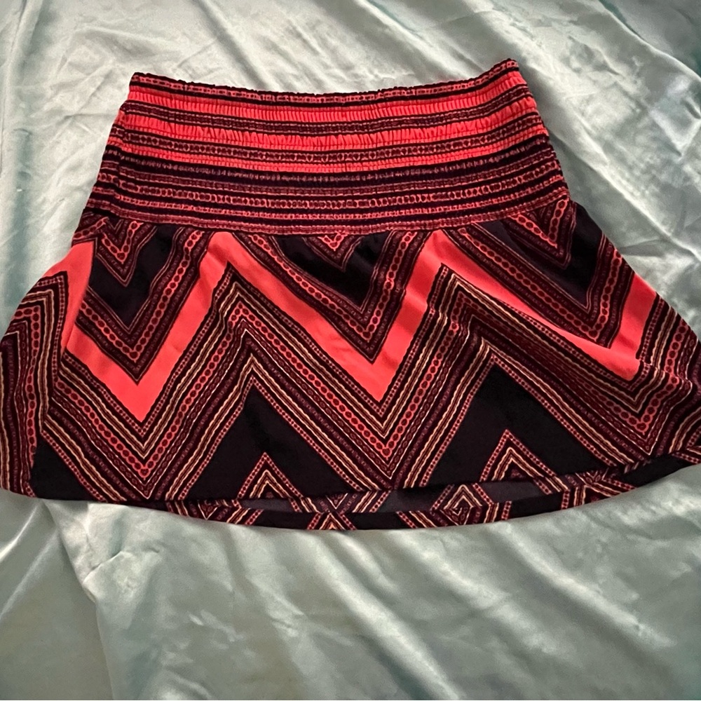 Express orange pattern miniskirt